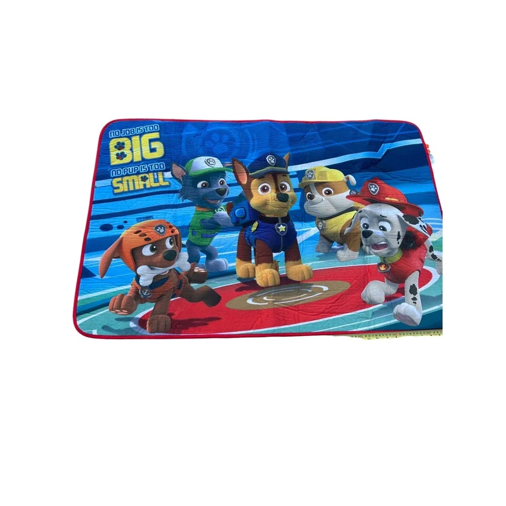 Paw Patrol Quilted Nap Mat 44x30 Blue No Job Too Big Kids Blanket